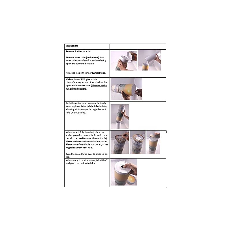 Scattering Ashes Urn, Eco-friendly Biodegradable Cremation Urn Scatter Tube (Flying