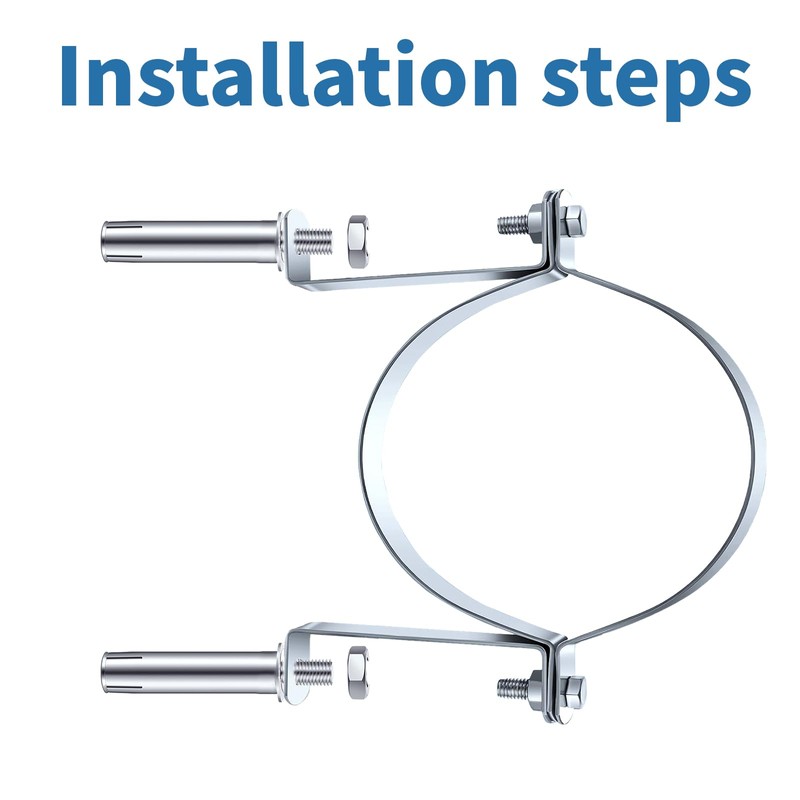 2 PCS 6 Inch B Vent Adjustable Wall Strap Round