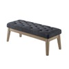 24KF Upholstered Tufted Bench with Solid Wood Leg,Ottoman with Padded
