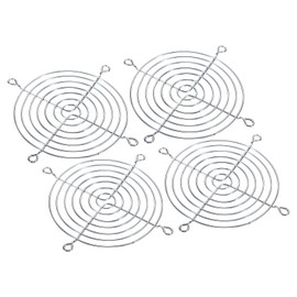 PATIKIL 100mm Fan Finger Grill, 4 Pack Metal Grill Protector Guard for 110X110mm Fan Protective Cover DIY, Silver