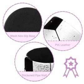 Eslifey Pen Holder Round Pencil Holder for Desk, Soccer Football Pattern Pen Pot Pen Cup Makeup Brushes Holder Stand Display Desk Stationery Organiser for Home Office School