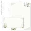 40-pc. Complete Set Stationery with Envelope, Green Branches 20 Sheets