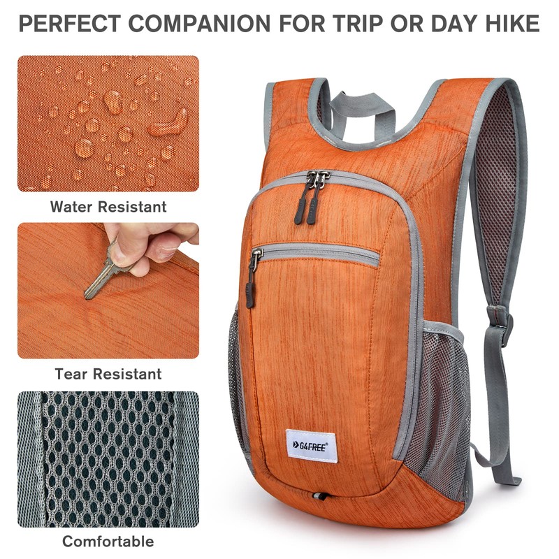 G4Free Small Backpack 10/15/20L Foldable Lightweight Hiking Backpack Women Men,