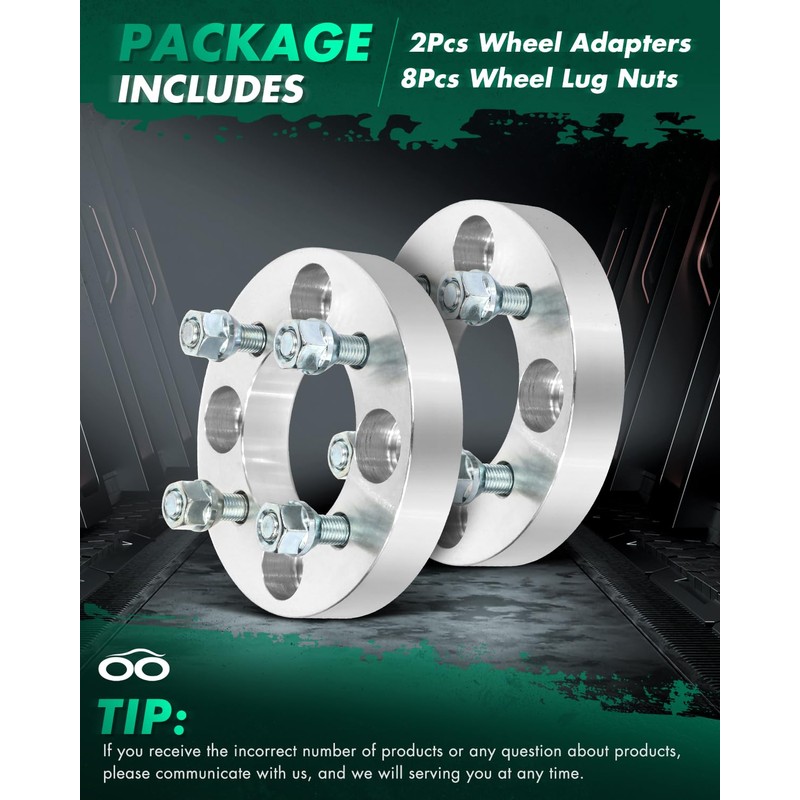 SCITOO 2Pcs Wheel Adapters 1 inch 4x108 to 4x100 Bore