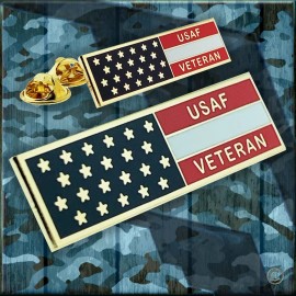 USAF Veteran Flag Lapel Pin
