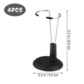 STOBOK Doll Stands Display Holder, 4pcs 15cm Action Figure Support Stands Stand Action Figure Display Rack Doll Support Stand for Dollhouse Furniture