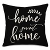 Asminifor Home Sweet Home Quotes Words Throw Pillow Covers Cotton