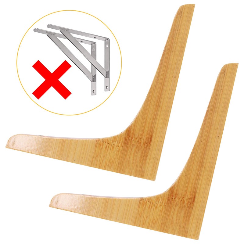 GDFYMI Wooden Shelf Brackets, Wood Support Triangle Shelf L Shape