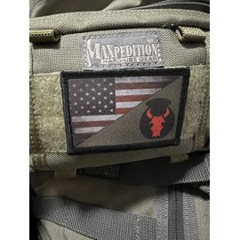 Full Color 34th Infantry USA Flag Red Bulls Morale Patch Tactical Military. 2x3 Hook and Loop Made in The USA