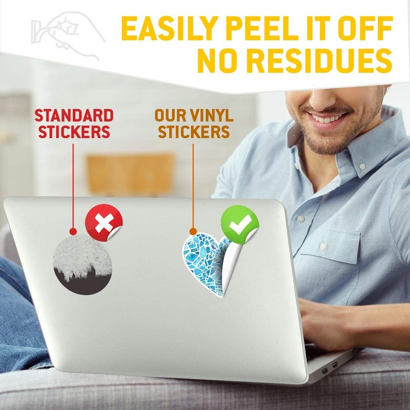 2 x Heart Stickers 7.5 cm - Binary Code Concept