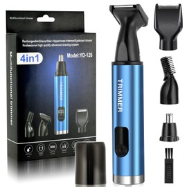 Nose Hair Trimmer for Men, Ear and Nose Hair Trimmer for Women,Sideburn,Eyebrows Hair Trimmer, Electric Facial Hair Remover with LED light display, Rechargeable, Waterproof for Home, Travel Business