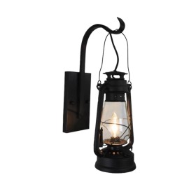Muskoka Lifestyle Products Black Electric Oil Lantern Wall Sconce Large By Muskoka Lifestyle Products, USA