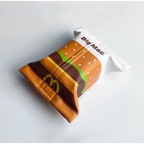 Unbranded Car tissue box McDonald's Big Mac waterproof leather hanging