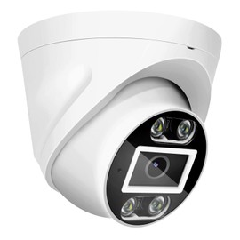 MWRCTV 4MP 2560 * 1440 POE 3.6mm Lens IP Security Surveillance Dome Camera with Mic/Audio, Smart Dual Light AI Color Night Vision, IP66 Waterproof, 75° Wide Angle for NVR（MF425）