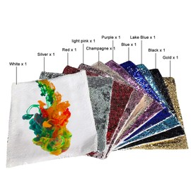 H-E 10PCS Mixed Color Sublimation Reversible Sequin Pillow Case Cover Blanks Square Mermaid Throw Pillowcase Covers Sofa Cushion Cover Case 15.75"x15.75"