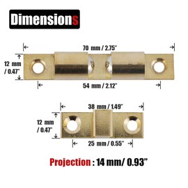 JQK Cabinet Door Catch, Closet Ball Tension Latch, Solid Brass 8 Pack 70mm, HBC200-P8