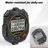 FCXJTU Sports Stopwatch Timer, 10Lap/Split Memory Digital Stop Watch Black