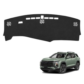 PeakPurit Black Dashboard Dash Board Cover Mat Carpet for Chevy 2025 2026 Equinox (NOT for EV) Accessories Dash Cover Flannel Material Dash Mat Sunshade