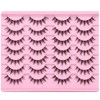Manga Lashes Clear Band Natural Lashes Wispy Asian 12mm 3D