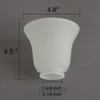 Anmire 2 Pack Frosted Ribbed Glass Shade, Bell Shaped Light
