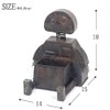 Murataya Sangyo 4894 Figurine Tin Object Series Robot Planter, Brown,