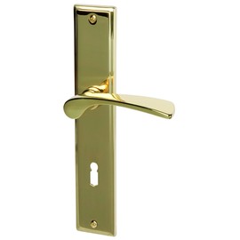 ALPERTEC Nelson LS Polished Brass Door Handle Set Door Fittings Door Handle for Internal Doors - 32214353