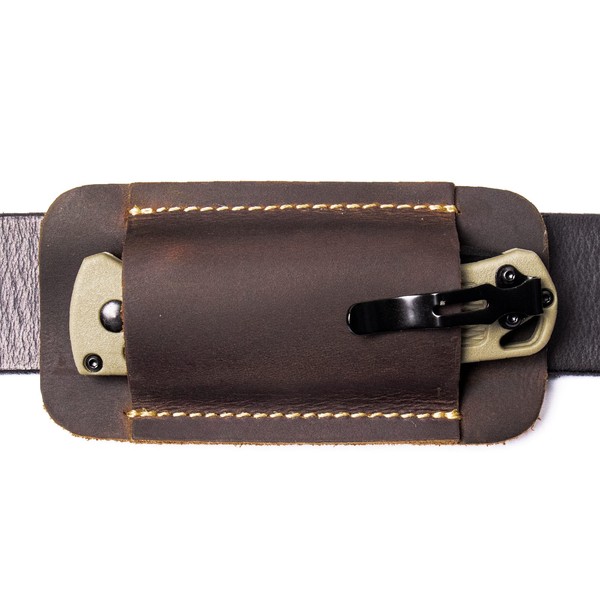 Topstache Leather Knife Sheath, Handmade Knife Holster, Horizontal Carry Leather