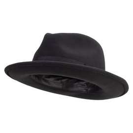 Jeanne Simmons Men's Wide Ribbon Band Fedora Hat - Black XL