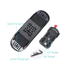 NICEYRIG Camera Quick Release Shoulder support Kit,Camera Shoulder Rig with Quick Release Baseplate for Dslr Camera & Camcorder Mounting, 15mm Rods, Filmmaking Video Stabilizer