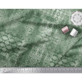 Soimoi Viscose Chiffon Fabric Aztec Southwestern Decor Fabric Printed metre 42 Inch Wide