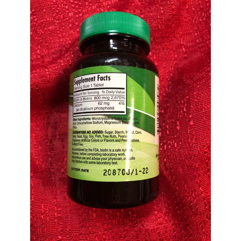 Natures Measure / Peoples Choice Lot Of 2 Biotin For