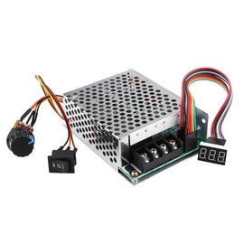 Acogedor Controlador de Velocidad del Motor DC PWM, DC 10-55V 40A DC Brushed Motor Speed Controller, Interruptor Reversible hacia Adelante