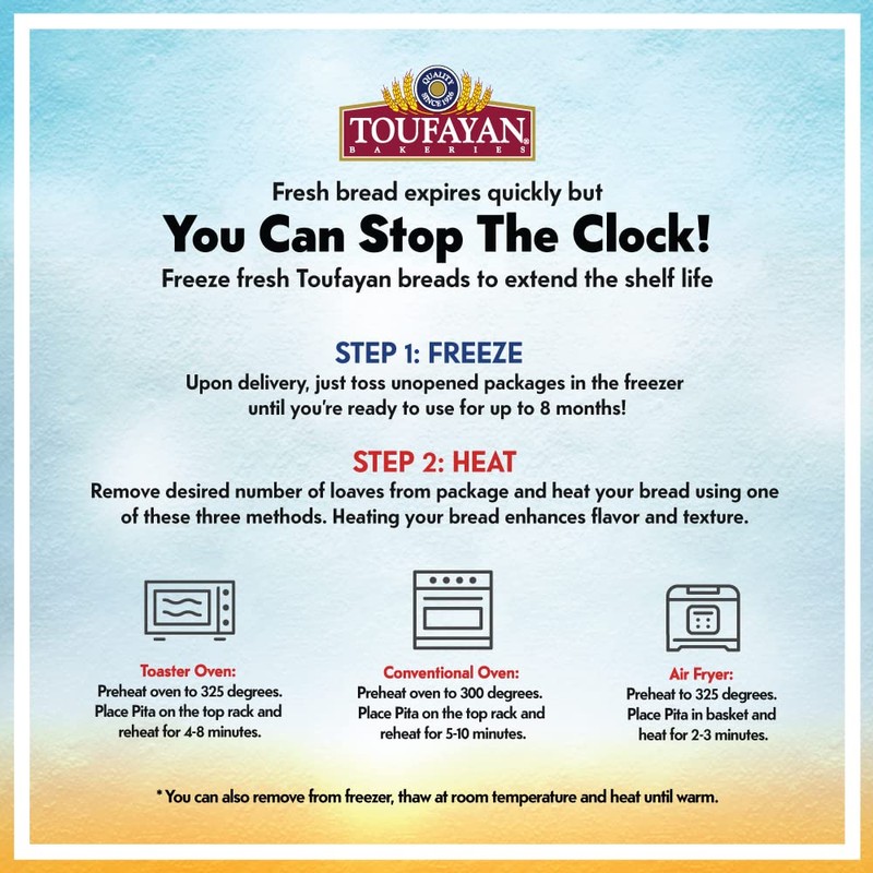 Toufayan Whole Wheat Smart Pockets Pita Bread | Low Sodium