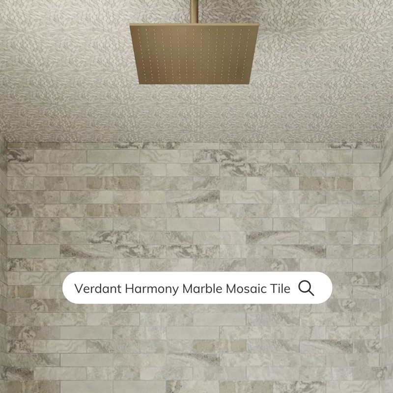 Tenedos HTC252 Verdant Harmony Marble Mosaic Tile