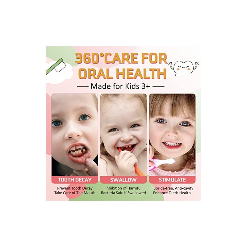 Foam Toothpaste Kids 2PCS, Toddler Toothpaste Cavity Protection, Clean and