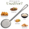 Alpine Cuisine Stainless Steel Skimmer Spoon 13 Inch - Rustproof,