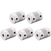 sourcing map 5 Pieces 5 mm to 8 mm Aluminium