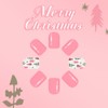 Christmas Press on Nails Short Square Fake Nails Press ons
