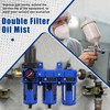 NEWPO 3/8'' NPT Compressed Air Filter Regulator Lubricator Combo Water/Oil