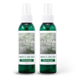 420hhh CannaEssence Multi-Purpose Odor Eliminating Spray: Essential Oil-Based Solution, Removes All Smoke Odors in Home, Car, Office, Clothing & Furniture- 4 oz, Patchouli (Pack of 2)
