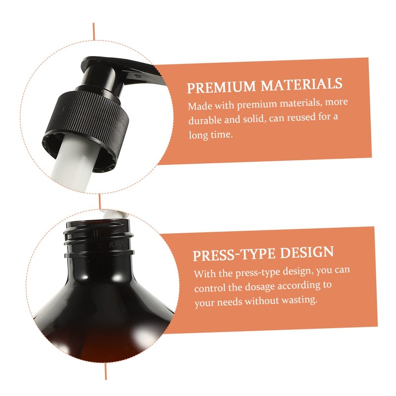 DOITOOL Plastic Squeeze Bottles Refillable Shampoo Containers Pump for Home