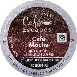 Gourmet Single Cup Coffee CAF Cafe Mocha - 12 Count K-Cups CAF Esca[ES,(Green Mountain Coffee Roasters)