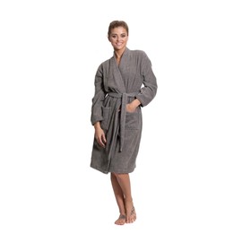 Turkuoise Soft & Absorbent Towel Robe, 100% Cotton Turkish Terry Cloth Kimono Bathrobes for Women