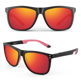 Ukoly Polarized Sports Sunglasses For Men Women,Sports Sunglasses For Baseball Running Cycling TR90 Frame UV400 Protection Pink