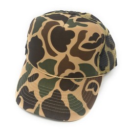 Impecgear Two Tone Camo Hunting Trucker Baseball Foam Mesh Hats Caps for Outdoors Travel (CSC 002 - Brown Camo)