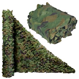 JIABAIYUE Red de Camuflaje para Camuflaje, Redes de Malla para Caza, Ciegos, Tiro, Disparos, decoración de Fiesta temática Militar, Cubierta de Coche (Bosque, 5ft*6.56ft(1.5m*2m))