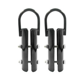 Forellfit 2.0” Climbing Rope Clamp，Rope Climb Workout Rig Attachment Hook Rope BR-Clasp Garage Gym Fitness Equipment with Carabiner Eyehook Strength Training Home Indoor Safety (2.0" Black 2 Sets)