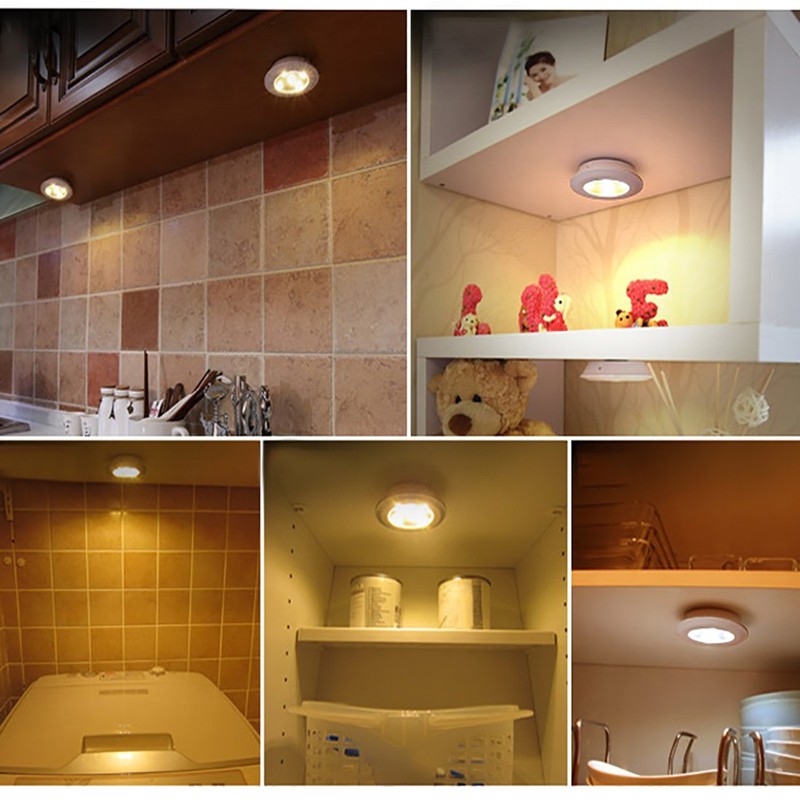 uxcell Tap Lights Battery Powered Touch Sensor LED Lamp Push