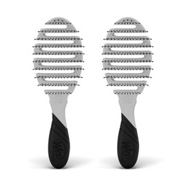 LolaVie x Wet Brush Custom Pro Flex Dry, White - Detangle & Brush Wet or Dry Hair - Open-Vented Design, Heat-Resistant Bristles, EasyGrip Design - Cuts Drying Time
