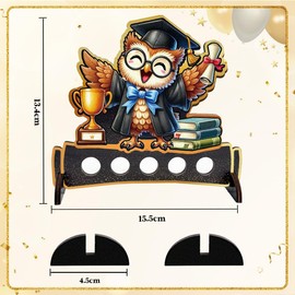 Happirra Graduation Money Gift Owl Wood, Passed Examination Gift, Money Gift 2025 Graduation Gifts, Bachelor, Master Degree Gift, Doctorate Degree Gifts - Black Gold
